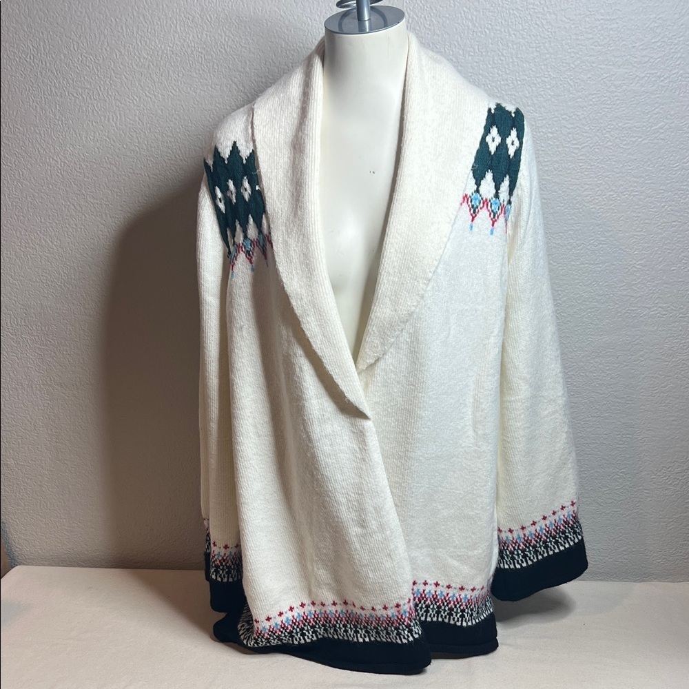 ✨ NWT Holiday Lane Bryant Fair Isle Shawl Collar Cardigan – Size 14/16